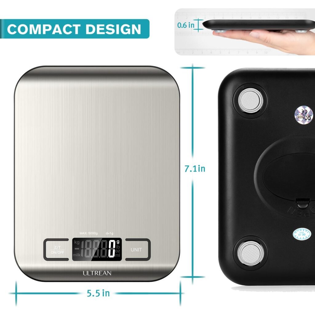 Ultrean Digital Food Scale Compact Design