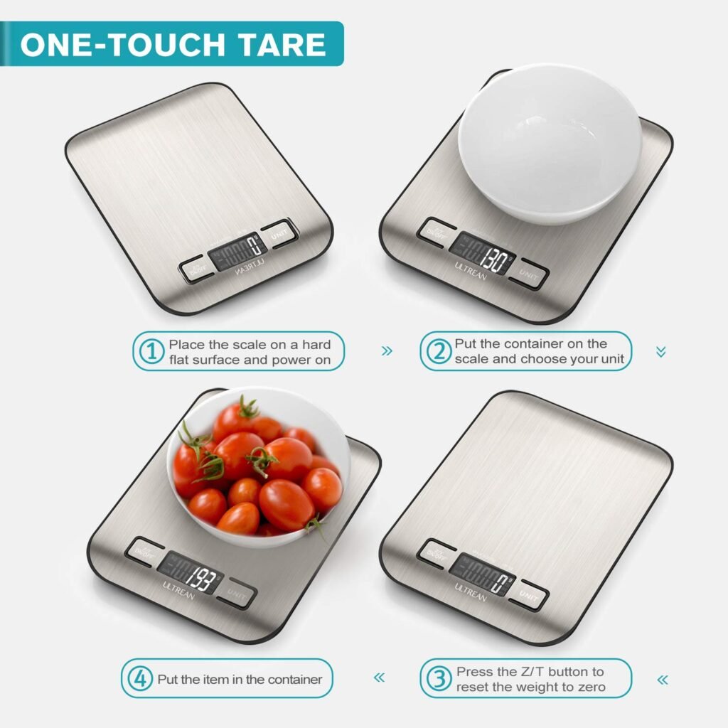 Ultrean Digital Food Scale One Touch Tare